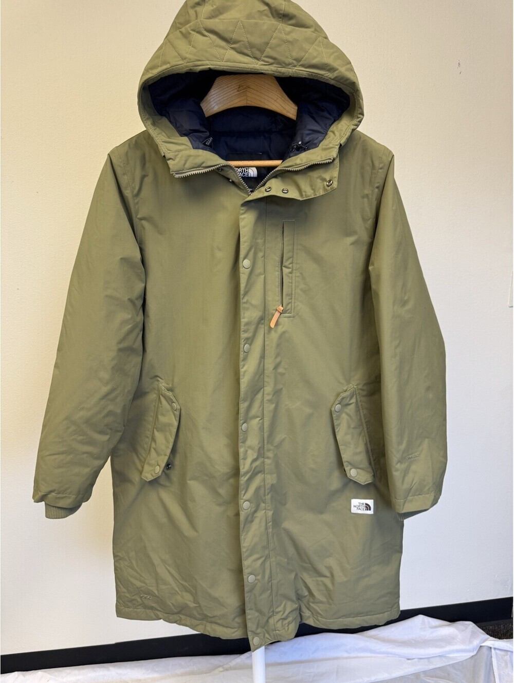 New North Face mens sw dn parka Long Jacket Coat Sz L Large